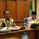 Sebelum Rapat di Istana, Jokowi Bersilaturahim ke PBNU dan Muhammadiyah