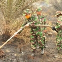 Asops Kaskostrad Pimpin Pemadaman Api di Kabupaten OKI