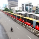 Penghuni Rusunawa Gratis Naik Transjakarta