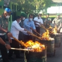 TNI Musnahkan 162 Kg Ganja Kering Dan 1.687 Miras Di Papua