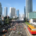 Massa Buruh Dilarang Melintas Di Jalur Car Free Day