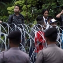 Lompati Pagar, Seorang Simpatisan Kontra Ahok Diamankan Petugas