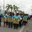 Aksi Long March Buruh SBSI Medan Telah Memasuki Jambi