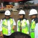 Tiga Menteri Inspeksi Pembangunan LRT Palembang