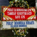 KPK Juga Dikirimi Karangan Bunga