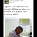 Zulhas Prihatin Goenawan Muhammad Sebar Fitnah Amien Rais