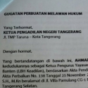 LBH Keadilan Gugat Pemkot Tangsel