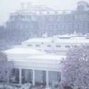 Gedung Putih Ditutupi Salju, Trump Batalkan Semua Agenda