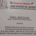 Koalisi Jokowi-Ma'ruf Terbitkan SK Pengelolaan Dana Kampanye