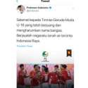 Prabowo: Timnas U16 Harumkan Nama Bangsa
