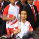 Berlari 20 langkah Api Asian Games Padam Di Tangan Jokowi