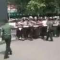 Beredar Video TNI Melindungi Mahasiswa Demo Di Medan