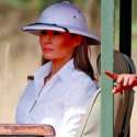 Helm Ala Penjajah Melania Trump Jadi Sorotan Di Kenya