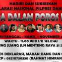 Kompak Bersatu, Relawan Milenial Akan Deklarasi Pilpres Damai