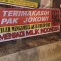 Spanduk Terima Kasih Jokowi Atas Pengambilalihan Freeport Disebar Aktivis