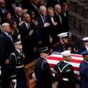Trump, Obama Dan Clinton Kompak Hadiri Upacara Pemakaman George H.W. Bush