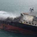 Kapal Tanker Diduga Berisi Bensin Terbakar Di Perairan Hong Kong