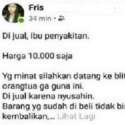 Anak Durhaka, Ibu Sakit-sakitan Dijual Rp 10 Ribu Di Facebook