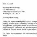 Lebih Dari 1.000 Individu Dan Organisasi Terkemuka Surati Trump Minta Pengembalian Dana WHO