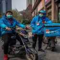 Begini Kondisi Pasukan 'Ojol' Pengantar Makanan Saat Epidemi Covid-19 Menerjang China