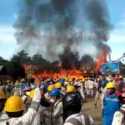 Hari Buruh Di Halmahera Tengah, Massa Bakar Bangunan Perusahaan