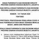 Wisata Hingga Mall Segera Dibuka, Disparekraf DKI Jakarta Keluarkan Aturan Main