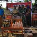 Satgas TNI-Polri Musnahkan 1.034 Botol Miras Di Sarmi Papua