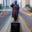 Corona Masih Melanda Ibukota, Patung Jenderal Sudirman Pun Bakal Pakai Masker
