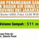 Hujan Reda, DLH DKI Angkut 511 Meter Kubik Sampah