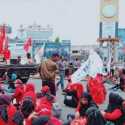 Tak Lagi Ke Gedung DPRD, Ratusan Buruh Di Lampung Pilih Tugu Adipura Sebagai Tempat Unjuk Rasa