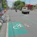 Belum Lama Dibuat, Jalur Sepeda Di Semarang Kok Sudah Luntur?