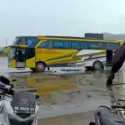 Tak Diizinkan Menyeberang, Bus Rombongan Aksi 1812 Terpaksa Kembali Ke Bandarlampung