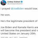 Senator Lindsey Graham Akui Sempat Mendoakan Joe Biden Kalah, Sekarang Ia Mengakui Kemenangan Itu Sah