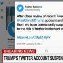 Dianggap Berbahaya Twitter Blokir Permanen  Akun @realDonaldTrump