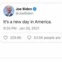Di Hari Pelantikan, Joe Biden: <i>It's A New Day In America</i>