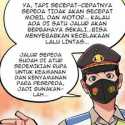 Lewat Kartun, Polisi Ajak Pesepeda Gunakan Jalur Yang Disediakan