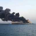 Kapal Terbesar Milik Angkatan Laut Iran Kebakaran Lalu Tenggelam Di Teluk Oman