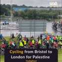 Bentuk Solidaritas, Aktivis Inggris Bersepeda Sejauh 220 Km Sembari Kampanyekan Viva Palestine!