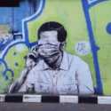 Muncul Mural Wajah Mirip Jokowi Tertutup Masker, Warganet: Jangan Sampai Faldo Maldini Tahu!