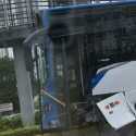 Lagi, Transjakarta Alami Kecelakaan Tabrak Separator