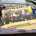 Gabung dengan Buruh, Mahasiswa Bentangkan Spanduk Jumbo Bertuliskan 