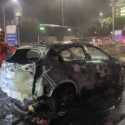 Keluar Percikan Api dari Kap Mobil, Sebuah Minibus Terbakar di Gerbang Tol Kuningan 2