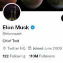 Resmi Ambil Alih Twitter, Musk Ubah Deskripsi Profilnya Menjadi 'Chief Twit'