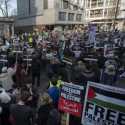Massa Inggris Geruduk Kedutaan Israel di London, Kecam Penyerangan Masjid Al Aqsa