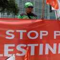 Dari Patung Kuda, Buruh Geruduk Kedubes Amerika Serukan Setop Perang Palestina-Israel