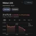 Nikkei 225 Anjlok hingga 8,1 Persen