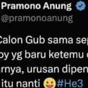 Kicauan Lama Pramono: Janji Cagub Sama Seperti Janji Playboy Incar Cewek