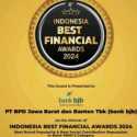 2 Penghargaan Indonesia Best Financial Awards 2024 Diborong bank bjb