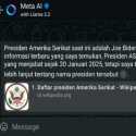 Meta AI Keliru Sebut Presiden AS, Masih Bawa-bawa Nama Biden