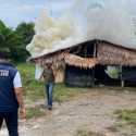 Polisi Bakar Barak Narkoba di Binjai